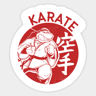 Karate Turtle Cool Japanese kanji Gift Sticker